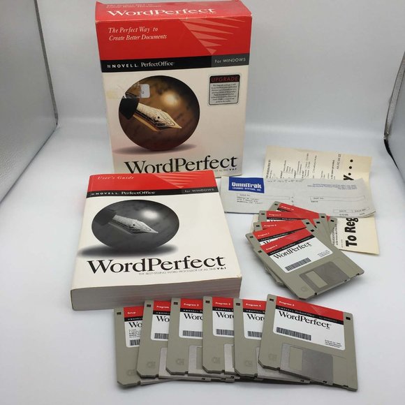 Novell Word Perfect Perfect Office Processor V‎ 6.1 For Windows 3.5 floppy disks - Picture 2 of 8